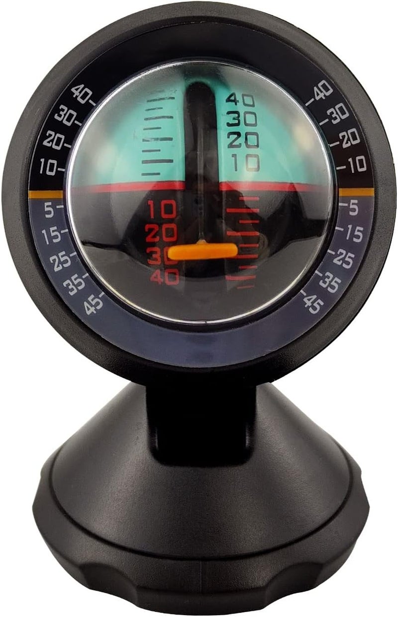 Flylin Adjustable Ball Compass with Slope Meter, Car Slope Indicator Automotive Inclinometer Gradient Balancer Tool for Car Marine Boat Ship - Image 1